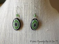 Green Oval Earrings and Matching Necklace Pysanky Jewelry by So Jeo                  https://www.etsy.com/ca/listing/201774292